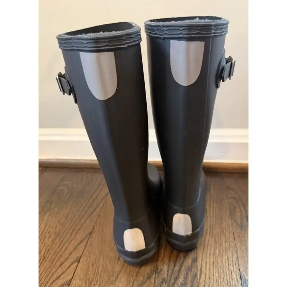 Hunter Black Tall Rain Boots Big Kids Size 1 NEW